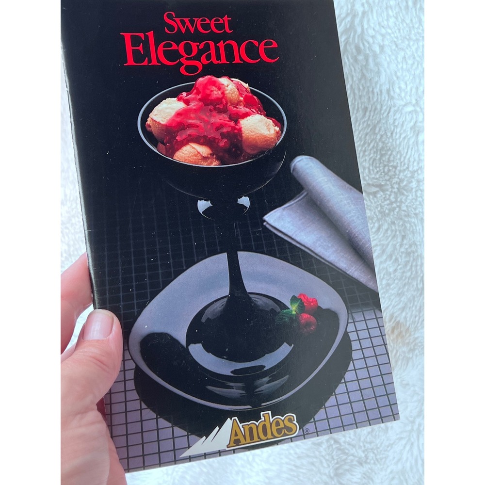 Vintage Unisex Andes Candies Sweet Elegance Recipe Booklet OS Black